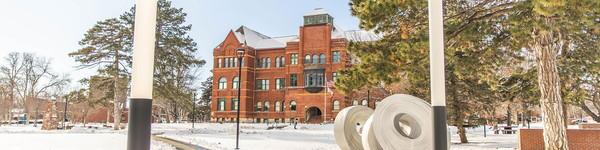 Old Main on a snow day